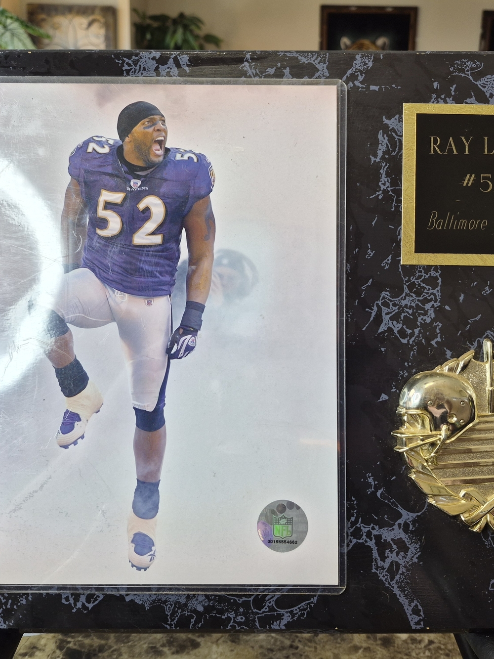 Ray Lewis Baltimore Ravens Purple & Black Framed Display Plaque